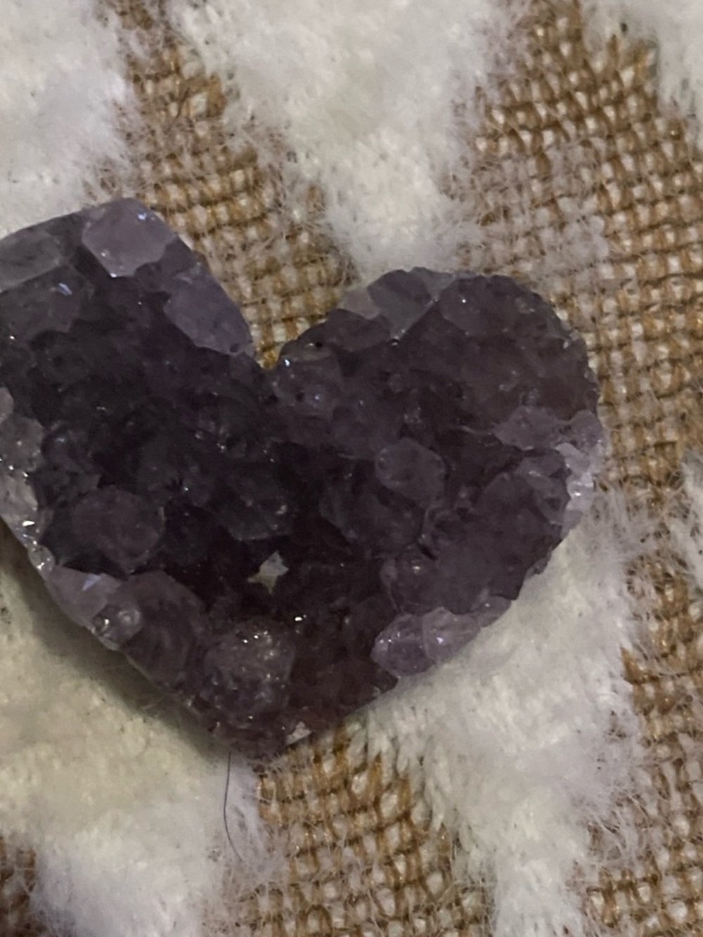 Purple Heart Amethyst Cluster Decorative Stone